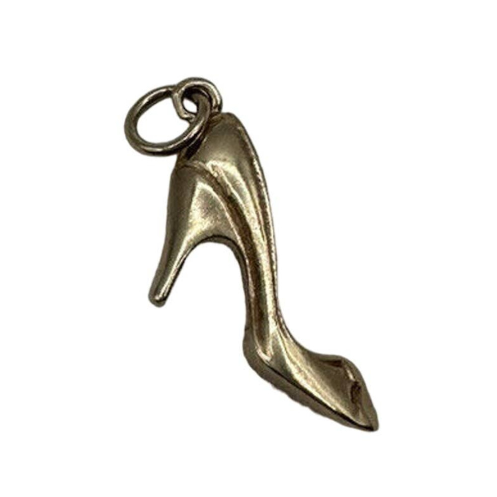 VTG Estate 14k Yellow Gold 3D Pump Stiletto Heel Shoe Charm Pendant .95 1.8g225